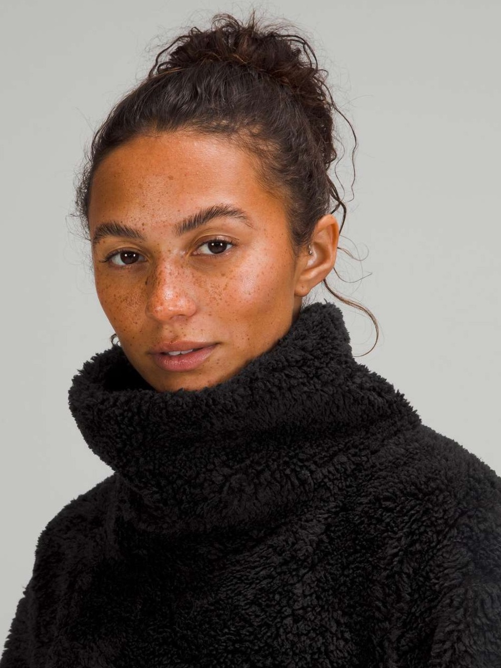Lululemon Warmth Restore Long Cozy Soft Fleece Pullover Black #LW3FIBS Size 4 - Picture 5 of 12